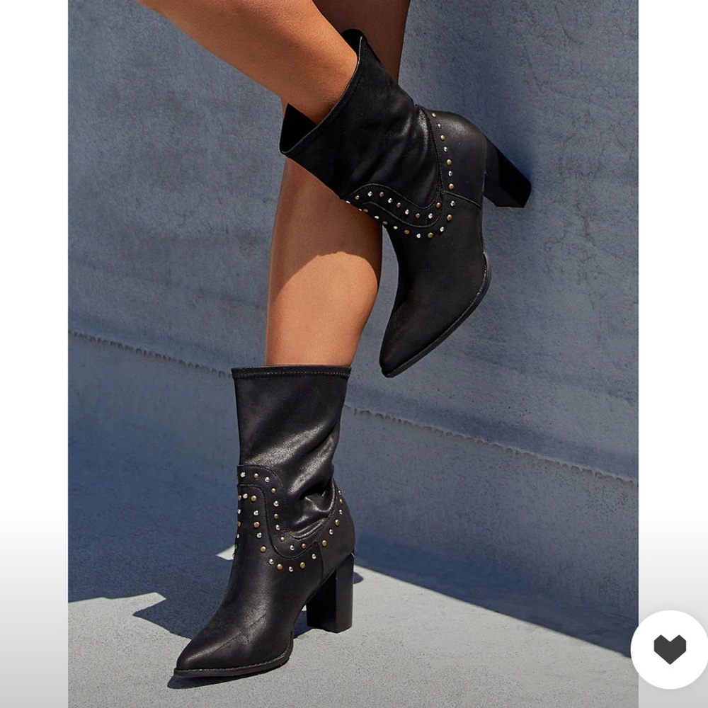 Vici Black Studded Women's Boots
